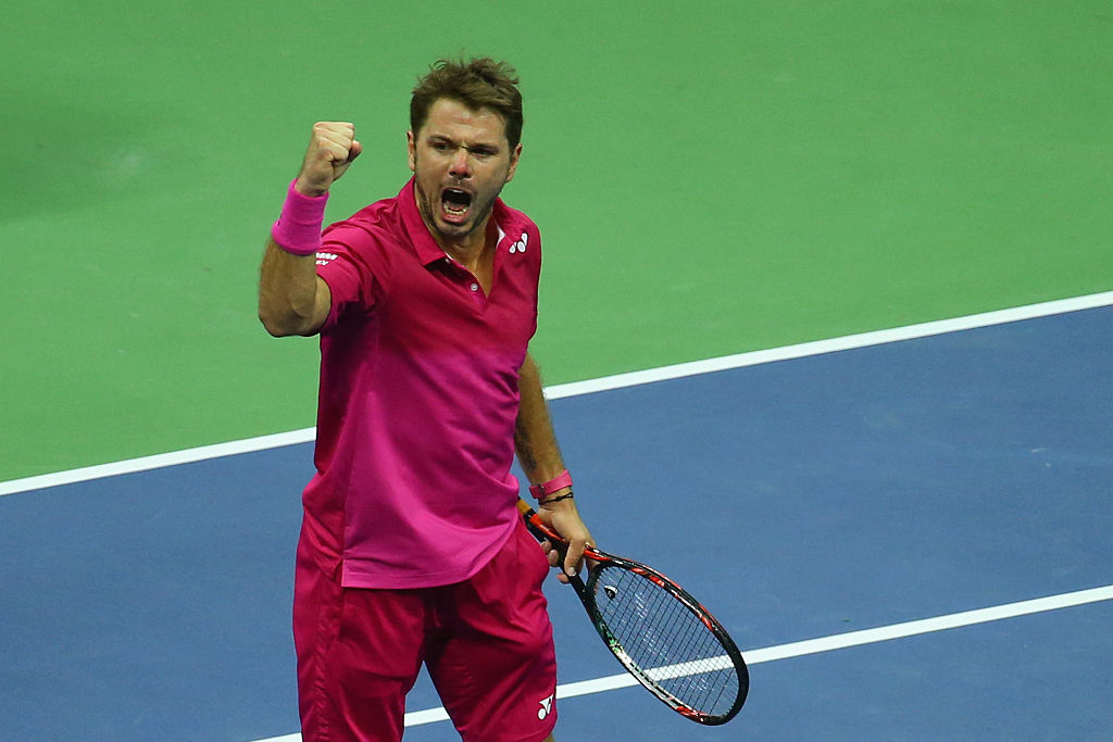 Stan Wawrinka of Switzerland reacts against Novak Djokovic of Serbia during their Men's Singles Final Match on Day Fourteen of the 2016 US Open at the USTA Billie Jean King National Tennis Center on September 11, 2016 in the Queens borough of New York City. (Photo by Mike Stobe/Getty Images for USTA)
